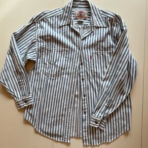 Levi’s white & Blue Stripe Shirt